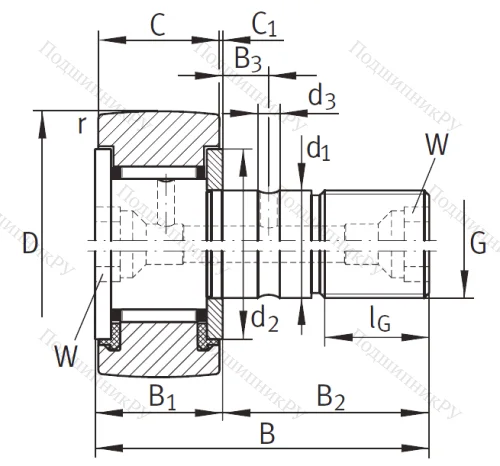 Подшипник KR 72 PP A от производителя  INA