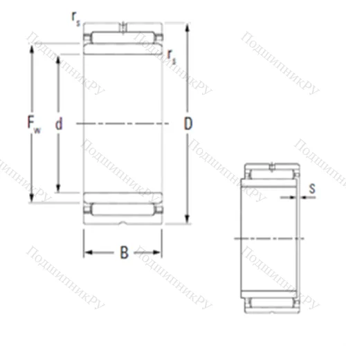 Подшипник игольчатый радиальный NA 4906