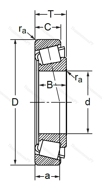 Конический роликовый подшипник 7616 (32316)