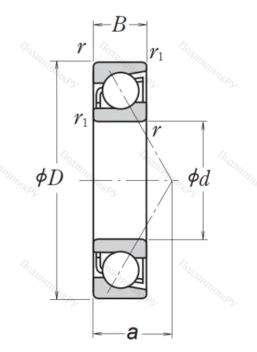 Однорядный шариковый подшипник 7202 BEAT 85 от производителя  NSK