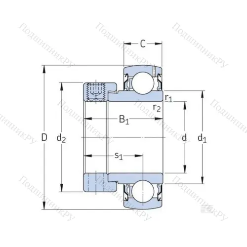 Корпусный подшипник YET 205-014 в Магнитогорске
