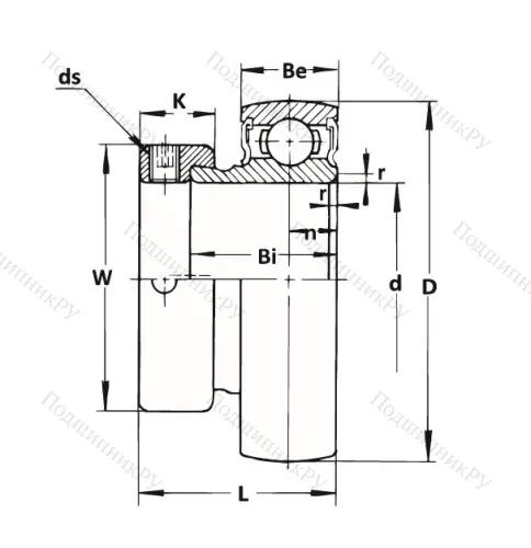 Корпусный подшипник KH 205-16 GAE (ASAHI) в Магнитогорске