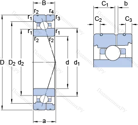 Подшипник 7019 CB/HCP 4AL