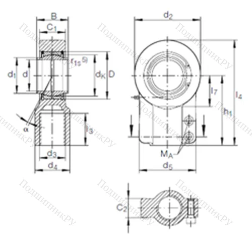 Подшипник скольжения сферический GIHN-K 125 LO