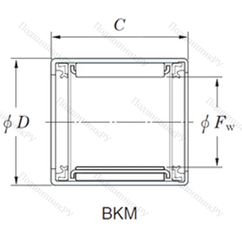 Подшипник игольчатый радиальный BKM 131715J