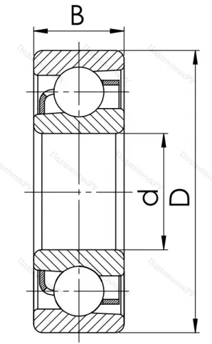 Радиально-упорный шариковый подшипник 46314 в Магнитогорске