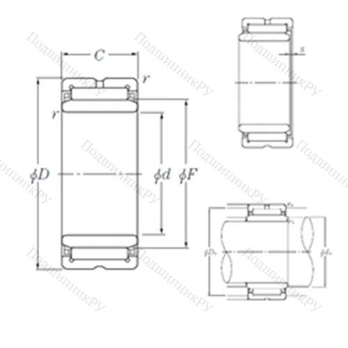 Подшипник игольчатый радиальный NK 165/42+IR 150?165?42