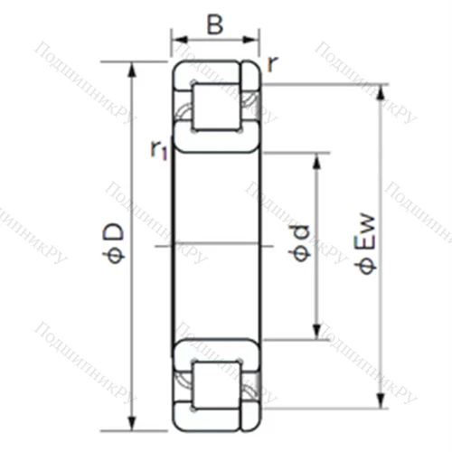 Подшипник роликовый радиальный NP 424