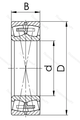 Сферический роликовый подшипник с конической посадкой на вал 113530 АМН (22230 KMBW 33) в Магнитогорске