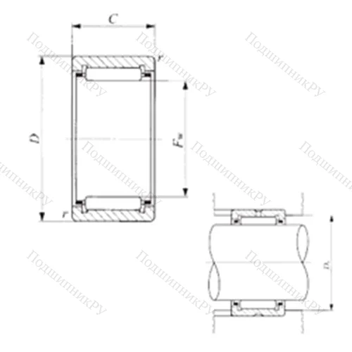 Подшипник игольчатый радиальный TAF 223016/SG