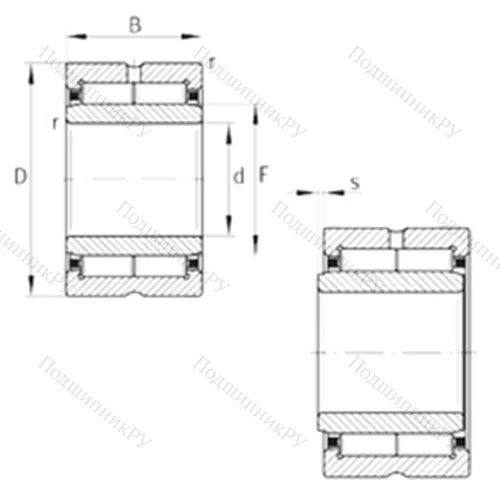Подшипник игольчатый радиальный NKI 40/30-TW-XL