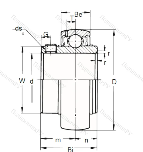 Корпусный подшипник UC 205-16 (ASAHI) в Магнитогорске