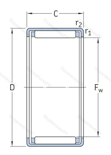 Игольчатый подшипник HK 0810