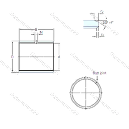 Подшипник скольжения PCM 110115115 M