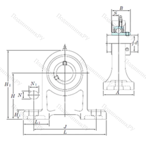 Подшипниковый узел шариковый радиальный