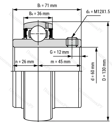 Корпусный подшипник RB 206CIL в Магнитогорске
