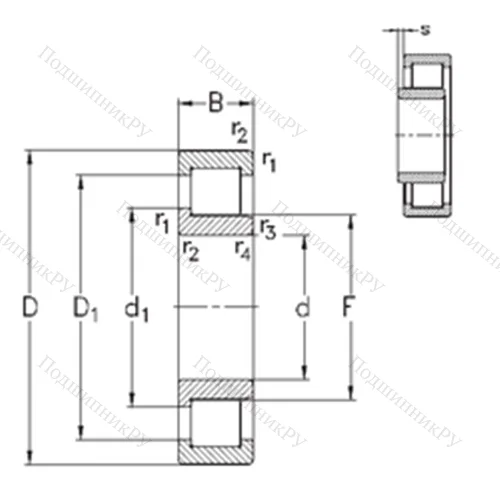 Подшипник роликовый радиальный NJ 2226-E-MA 6