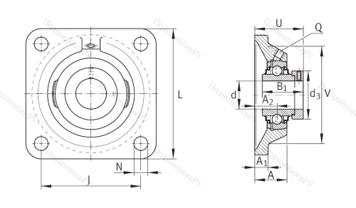 Подшипниковый узел  RCJ 65-214