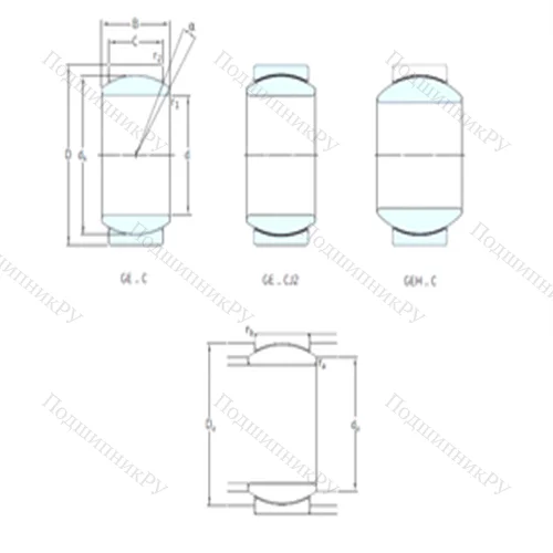 Подшипник скольжения сферический GE 40TXG 3E-2LS