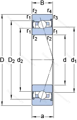 Подшипник S 7022 ACB/HCP 4A