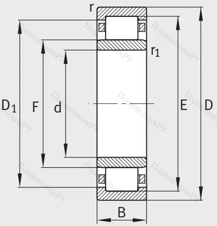 Роликовый цилиндрический подшипник NU 212 E XL TVP 2 от производителя  FAG
