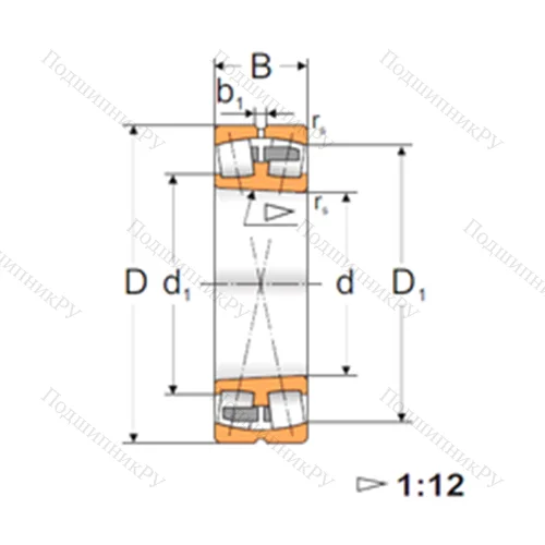 Подшипник роликовый радиальный самоцентрирующийся 23226 KMBW 33