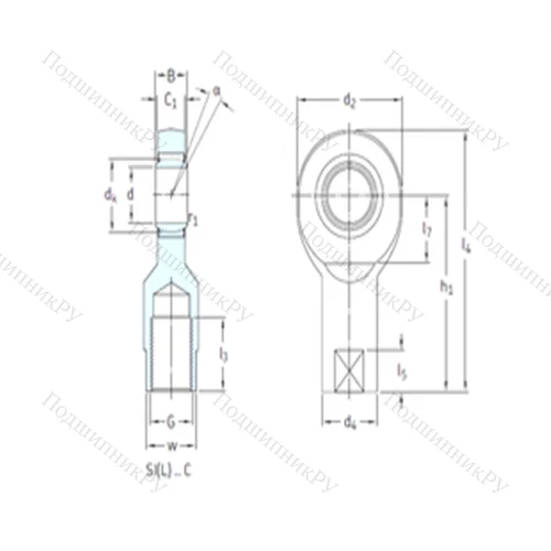 Подшипник скольжения сферический SIL 12C