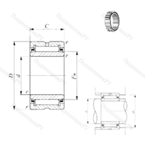 Подшипник игольчатый радиальный TAFI 8511526