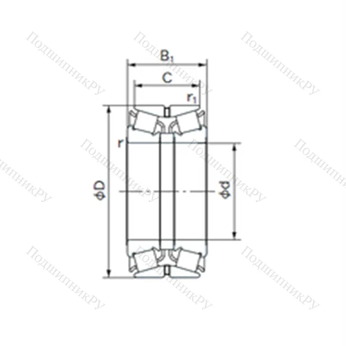 Подшипник роликовый радиально-упорный 65KBE 02