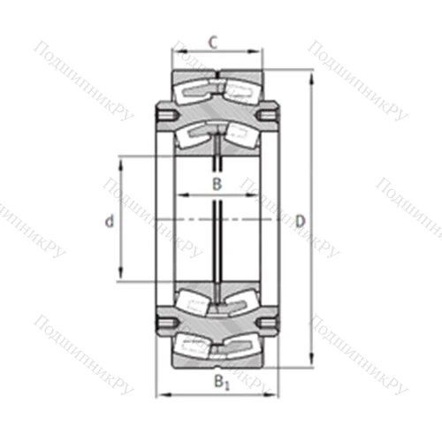 Подшипник роликовый радиальный самоцентрирующийся Z-525349.04.DRGL
