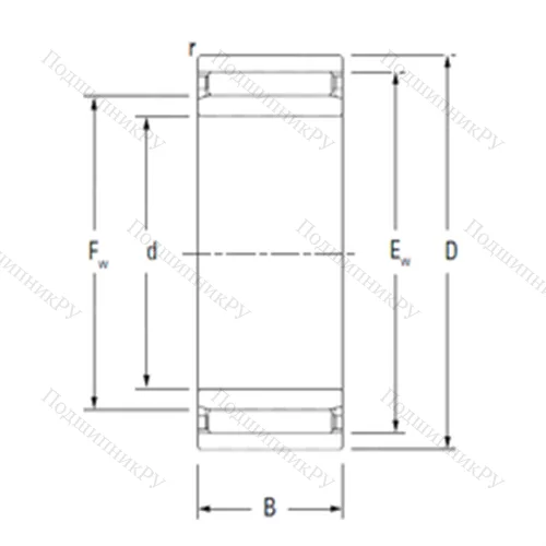 Подшипник игольчатый радиальный NAO 65X 95X 30