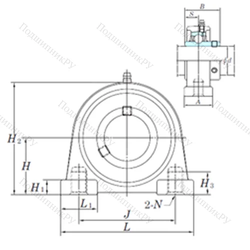 Подшипниковый узел шариковый радиальный