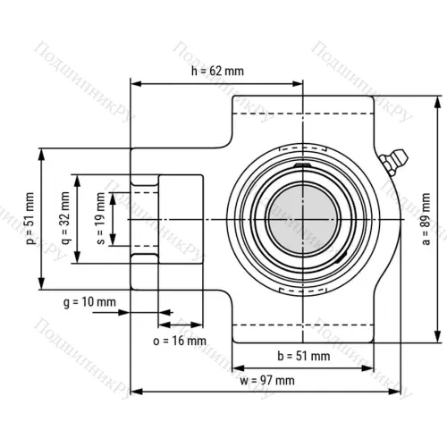 Подшипниковый узел UCT 205 - Вал: 25 мм от производителя  LPZ