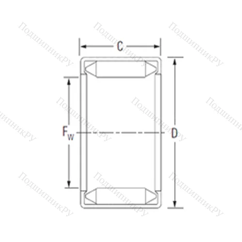 Подшипник игольчатый радиальный BM 2425A