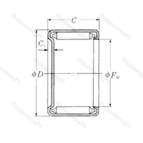 Подшипник игольчатый радиальный MH-681