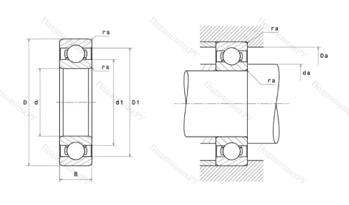 Высокотемпературный  подшипник 6205 F 604 от производителя  SNR