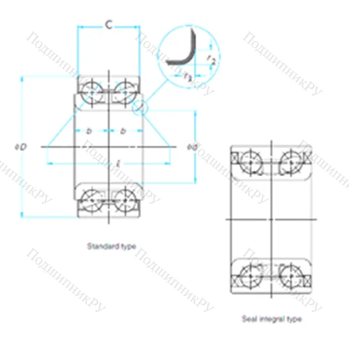Подшипник шариковый радиально-упорный SA 1019