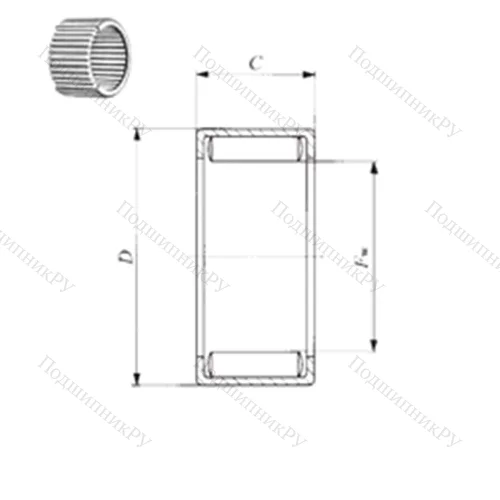 Подшипник игольчатый радиальный YTL 2526