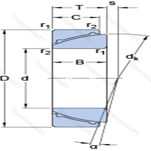 Радиально-упорные сферические подшипники скольжения, не требующие техобслуживания GAC 25 F от производителя  SKF