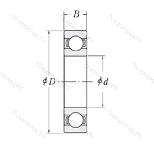 Подшипник шариковый радиальный XLJ 7