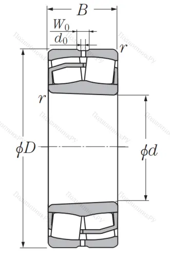 Сферический роликовый подшипник с конической посадкой на вал 22220 EAKW 33 от производителя  SNR