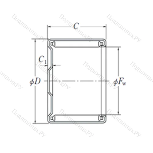 Подшипник игольчатый радиальный MF-1514