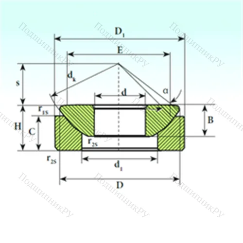 Подшипник скольжения сферический GX 60 CP