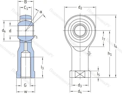 Наконечник штока с внутренней резьбой SILKAC 25 M в Магнитогорске