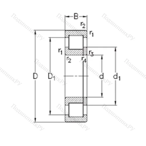 Подшипник роликовый радиальный NUP 228-E-MPA