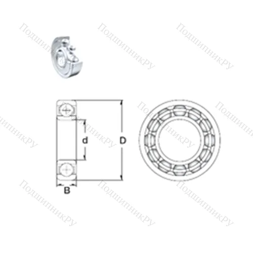 Подшипник шариковый радиальный 61709-2Z