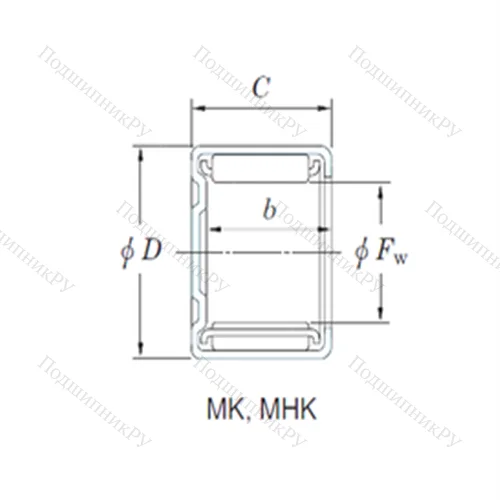 Подшипник игольчатый радиальный MK 12101
