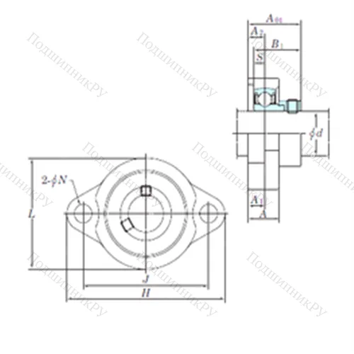 Подшипниковый узел шариковый радиальный ALF 205-14