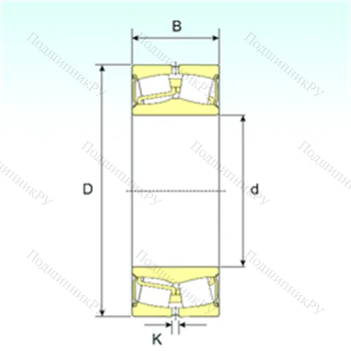 Подшипник роликовый радиальный самоцентрирующийся 22224-2RS от производителя  ISB