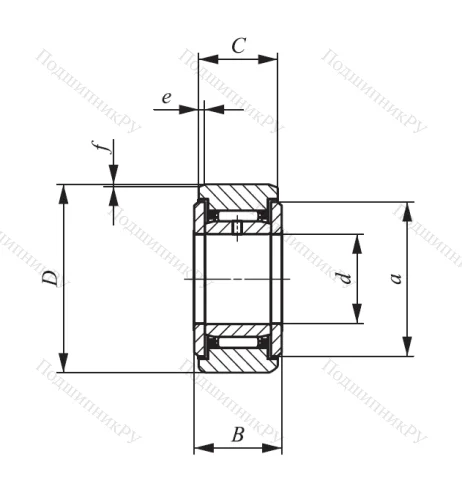 Подшипник NAST 30 ZZ от производителя  IKO